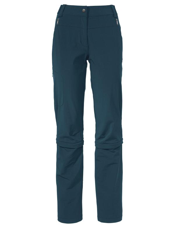 VAUDE Women's Farley Stretch Capri T-Zip Pants III dark sea Gr&ouml;&szlig; 46-Short