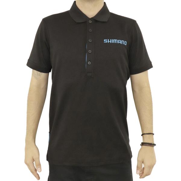 SHIMANO SHIMANO WORKSHOP POLO BLACK, XL 50% PES/50% COTTON