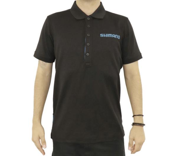 SHIMANO SHIMANO WORKSHOP POLO BLACK, M 50% PES/50% COTTON