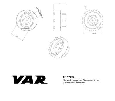 VAR Innenlagerwerkzeug BP-97600 BOSCH Performance Line, Performance CX Line 50 mm Produktbild 1