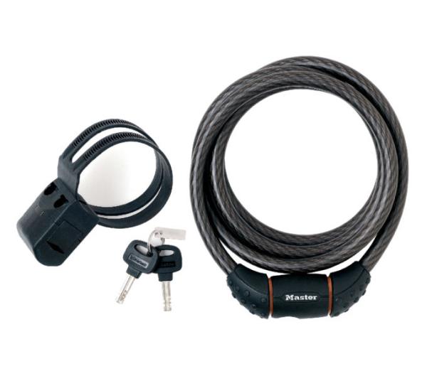 Master Lock Kabelschloss 8121 Schwarz 12 mm x 1800 mm Schlüssel