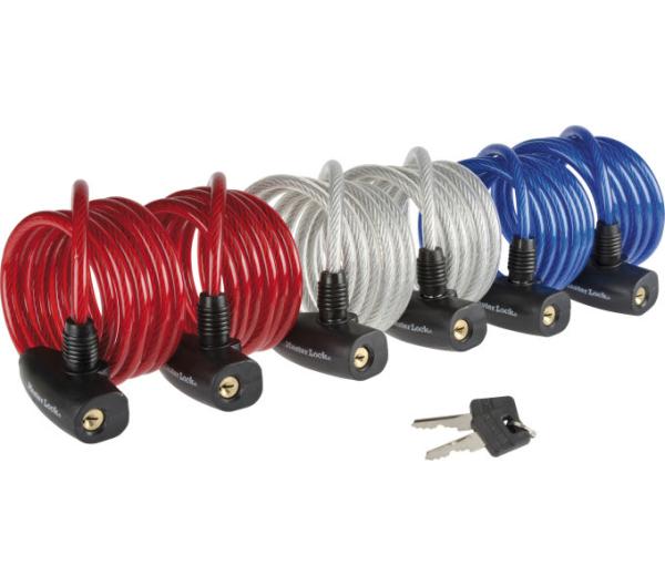 Master Lock Kabelschloss Family 6er Pack 8 mm x 1800 mm Schl&uuml;ssel